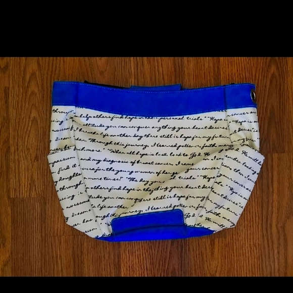 Miche Hope Purse Blue And White Leather, Just Purse No Carry Lanyard - Picture 4 of 5